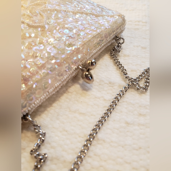 Sequins and beads evening bag - Picture 4 of 8